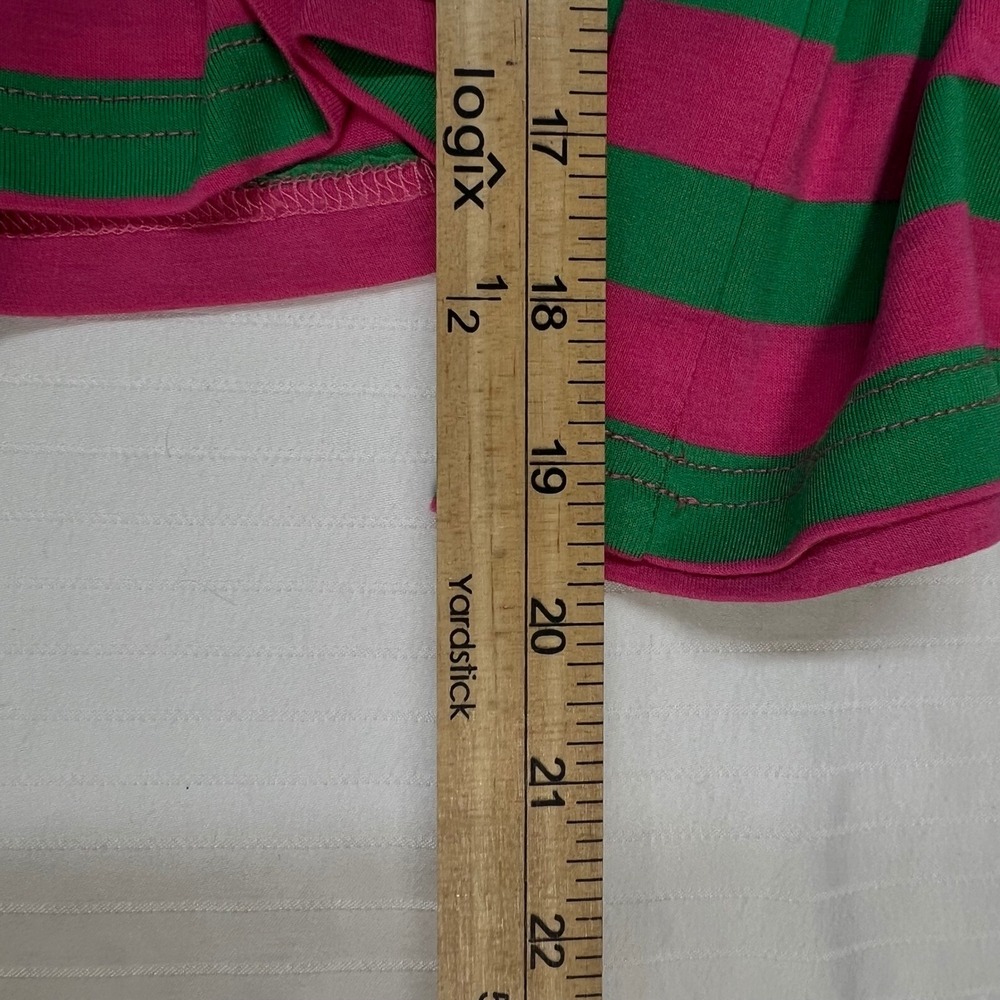 Ruffle Girl Pink Green Striped Ruffle Hem Wide Leg Pants Girls XL Whimsigoth - Picture 8 of 10